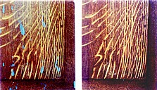 Remove paint splatters from wood furniture