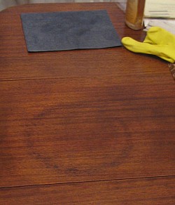 Example of dark water rings that cannot be restored with any surface treatment